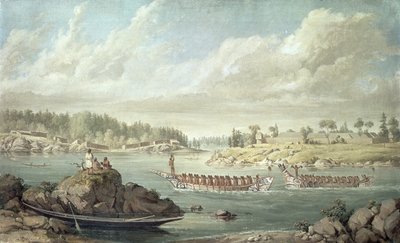 Retour des Makah dans leurs canoës de guerre - Paul Kane